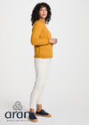 Ladies Donegal Roll Neck Sweater - Sunflower | 100% Wool Knitwear