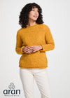 Ladies Donegal Roll Neck Sweater - Sunflower | 100% Wool Knitwear