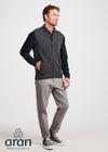Men's Aran Nepped Gilet | Graphite