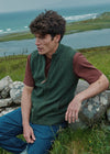 Men's Aran Nepped Gilet | Green