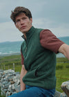 Men's Aran Nepped Gilet | Green