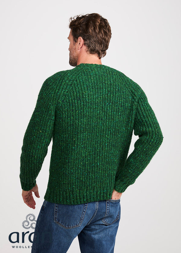 Men's Fisherman Rib Nepped Sweater | Valley Green