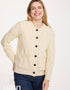 Ladies Aran Cardigan | 100% Wool | Natural