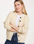 Ladies Aran Cardigan | 100% Wool | Natural