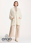 Aran Woollen Mills Knocknarea Wrap Cardigan – Natural
