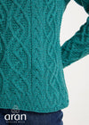 St. Bridget's Weave Aran Sweater | Teal
