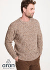 Donegal Tweed Aran Crew Neck Sweater — Oatmeal