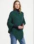 Aran Woollen Mills Cable Knit Poncho – Connemara Green