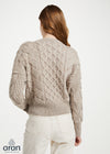 Crop Cable Knit Aran Sweater | Oatmeal