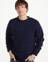 Men's Raheen Tweed Roll Neck Sweater - Navy Fleck | 100% Pure New Wool