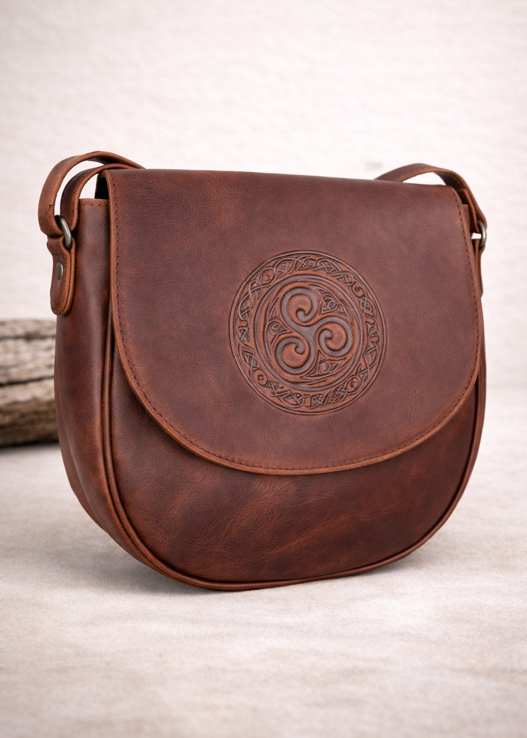 Lee River Saddle Bag | Brown Italian Leather Crossbody