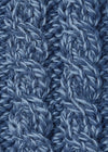 Men's Aran Merino Wool Button Collar Sweater | Denim - Clearance