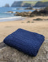 Aran Patchwork Blanket | Midnight Navy - Clearance