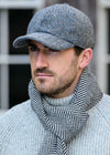 Mucros Baseball Cap | Premium Grey Herringbone Tweed