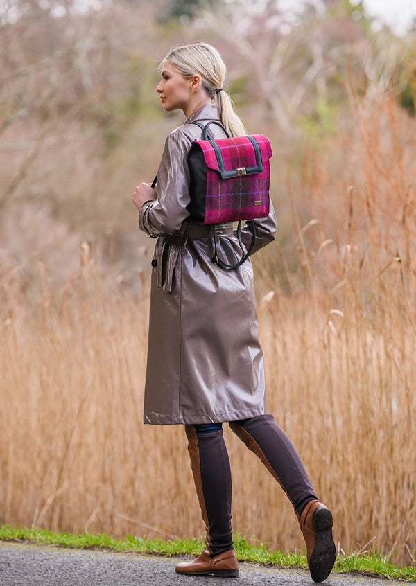 Mucros Pink Check Backpack