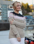 Ladies Slim-Fit Aran Fairisle Sweater | Camel