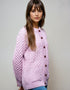 Aran Lumber Cardigan | Pink