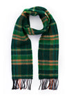 Cashmere Merino Scarf | Green Beige Check