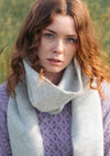 Cashmere Merino Scarf | Silver Grey Herringbone