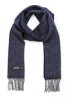 Cashmere Merino Scarf | Grey Navy