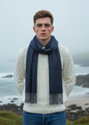 Cashmere Merino Scarf | Grey Navy