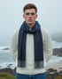Cashmere Merino Scarf | Grey Navy