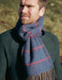 Cashmere Merino Scarf | Denim Beige Red