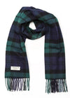 John Hanly Lambswool Scarf | Navy Green Mix