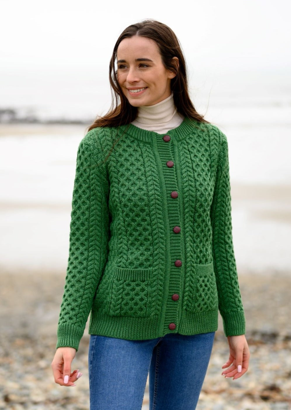 Aran Women's Lumber Cardigan | Kiwi