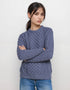 Unisex Aran Wool Sweater | Denim