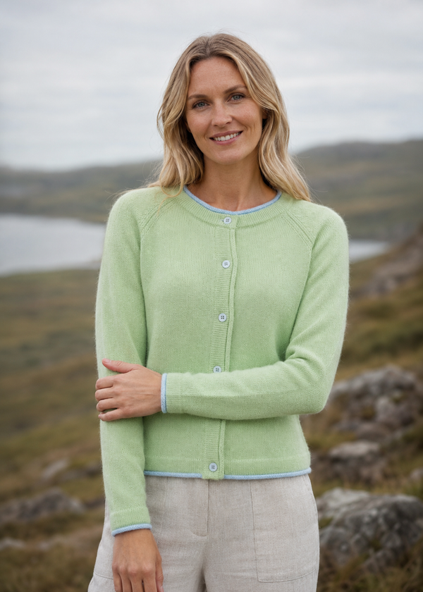 IrelandsEye Killiney Woll-Kaschmir-Cardigan | Mintgrün