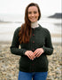 Aran Merino Wool Cable Knit Cardigan | Army Green