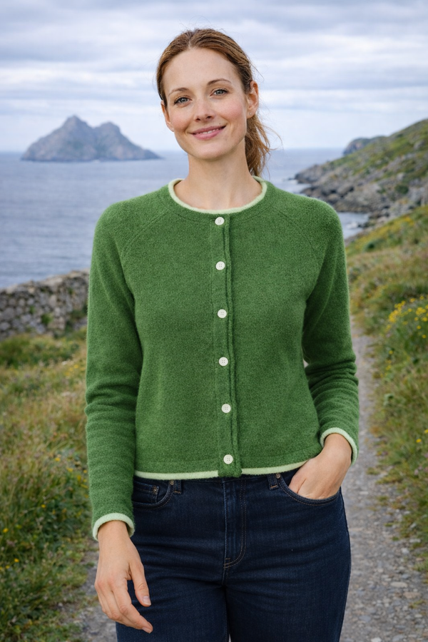 Ireland's Eye Killiney Cardigan - Wool Cashmere Blend | Meadow