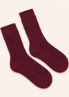Luxury Irish Wool Blend Socks | Burgundy