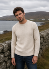 Mens Aran Cable Fisherman Sweater | Parsnip