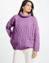 Skellig Oversized Aran Sweater | Lavender - Clearance