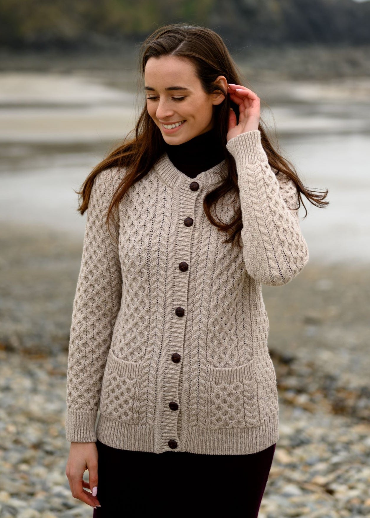 Aran Lumber Cardigan | Parsnip