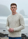 Aran Wool Sweater | Flecked Cream