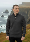 Fisherman Rib 1/2 Zip Merino Sweater | Slate
