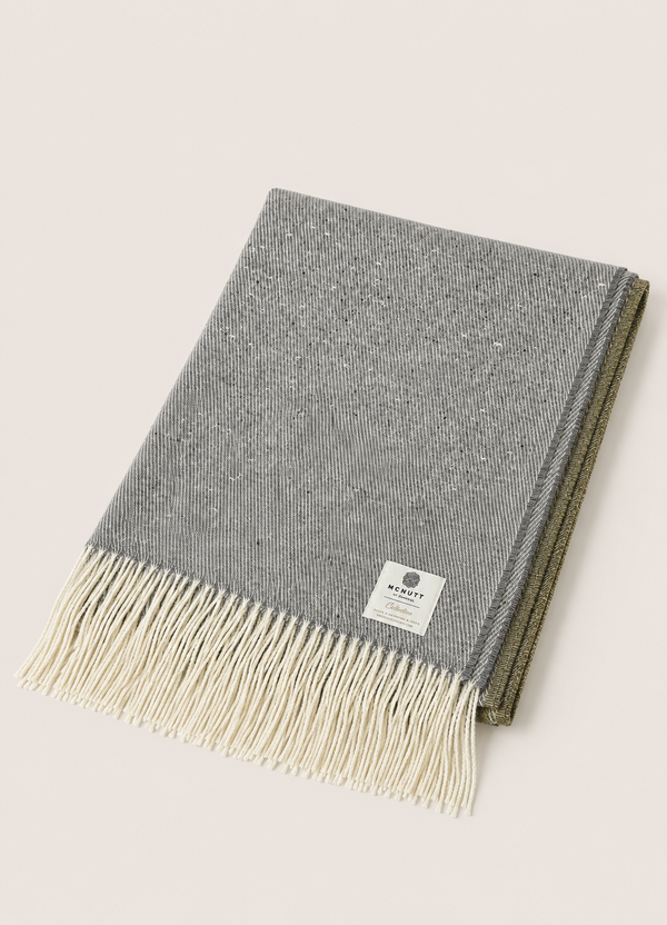 McNutt Pure Wool Throw | Skellig Mist
