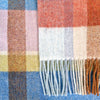John Hanly Large Blue Green Lilac Peach Throw