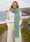 Luxe Ribbed Cashmere Merino Scarf | Ocean Mist
