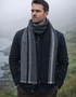 Mucros Donegal Wool Scarf | Grey Black | Made in Ireland