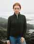 Cable Knit Aran Cardigan | Army Green