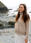 Cable Knit Aran Cardigan | Camel