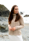 Cable Knit Aran Cardigan | Camel