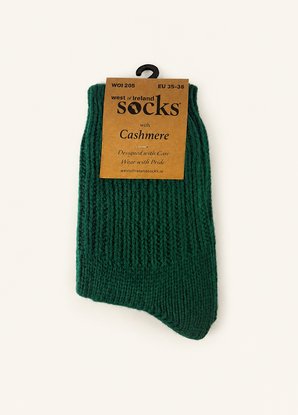 West of Ireland Cashmere Socks | Green