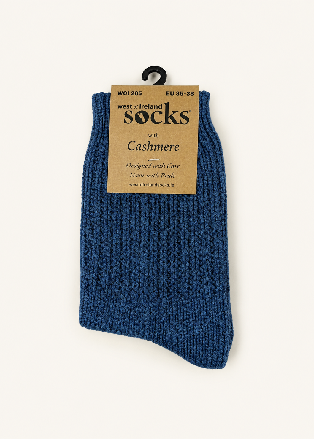 West of Ireland Cashmere Socks | Denim