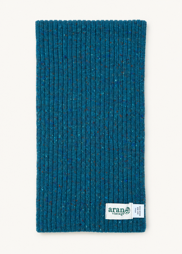 Fisherman Donegal Fleck Wool Scarf | Turquoise