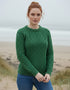 Ladies Slim-Fit Aran Sweater | Green